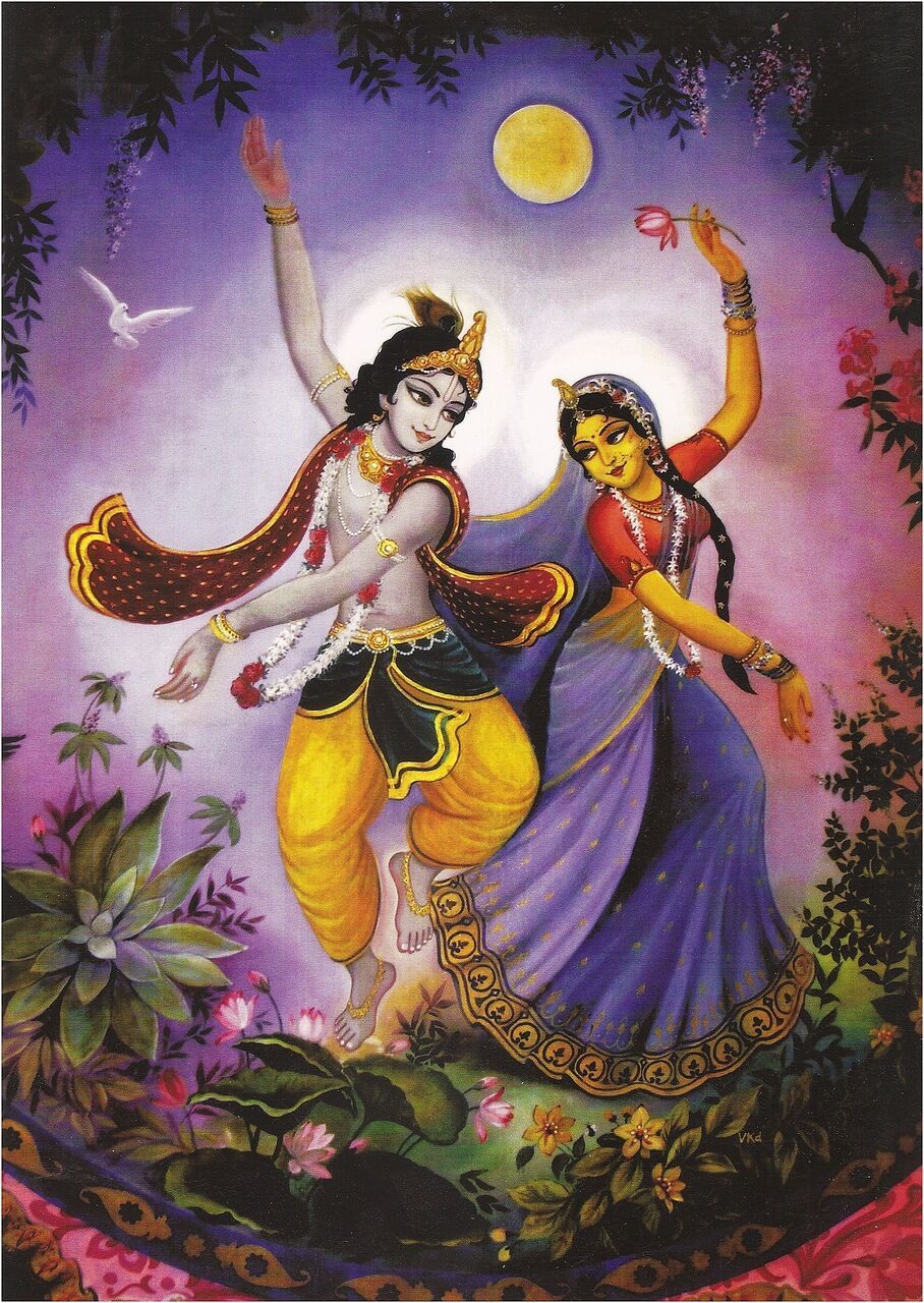 Танец раса на Голоке Вриндавана Танец раса на Голоке Вриндавана